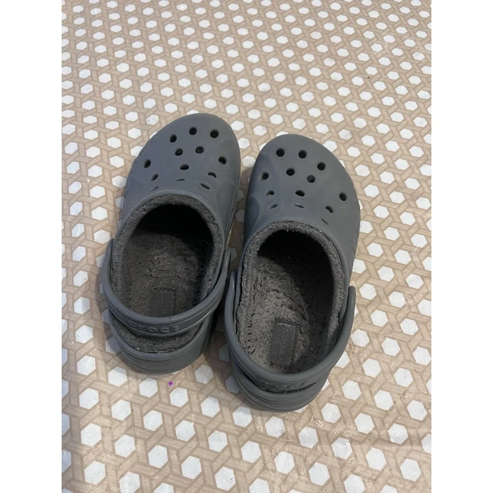 Crocs Fur Clog Sandals Unisex Little Kids Child‎ Size C 13 Gray